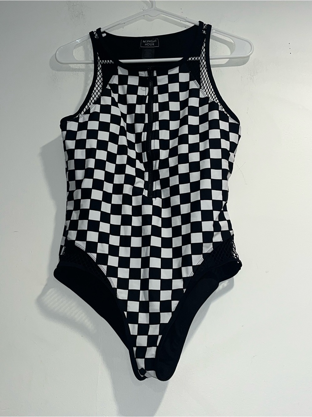 MIDNIGHT HOUR Checker print one piece swimsuit